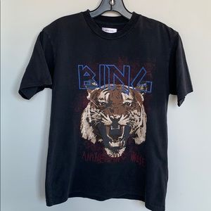 Anine Bing Tiger Tee- Black XS